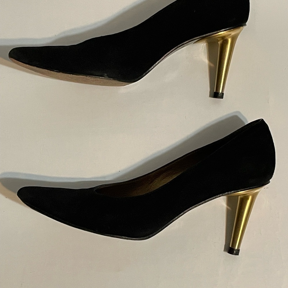 Stuart Weitzman for MrSaymour, golden high heels, size 5.5